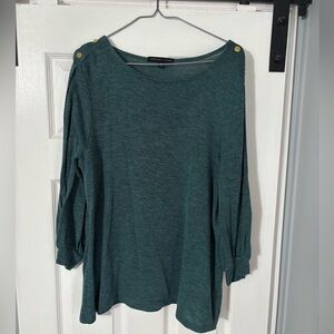 Adrienne Vittadini Teal Knit Top
